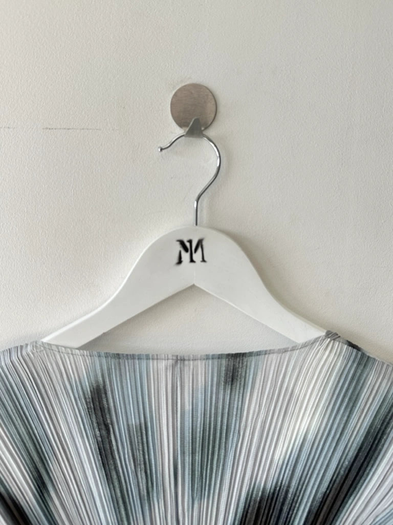 ISSEY MIYAKE - S/S 2015 PLEATED WRAP FRONT LONG SLEEVE TOP