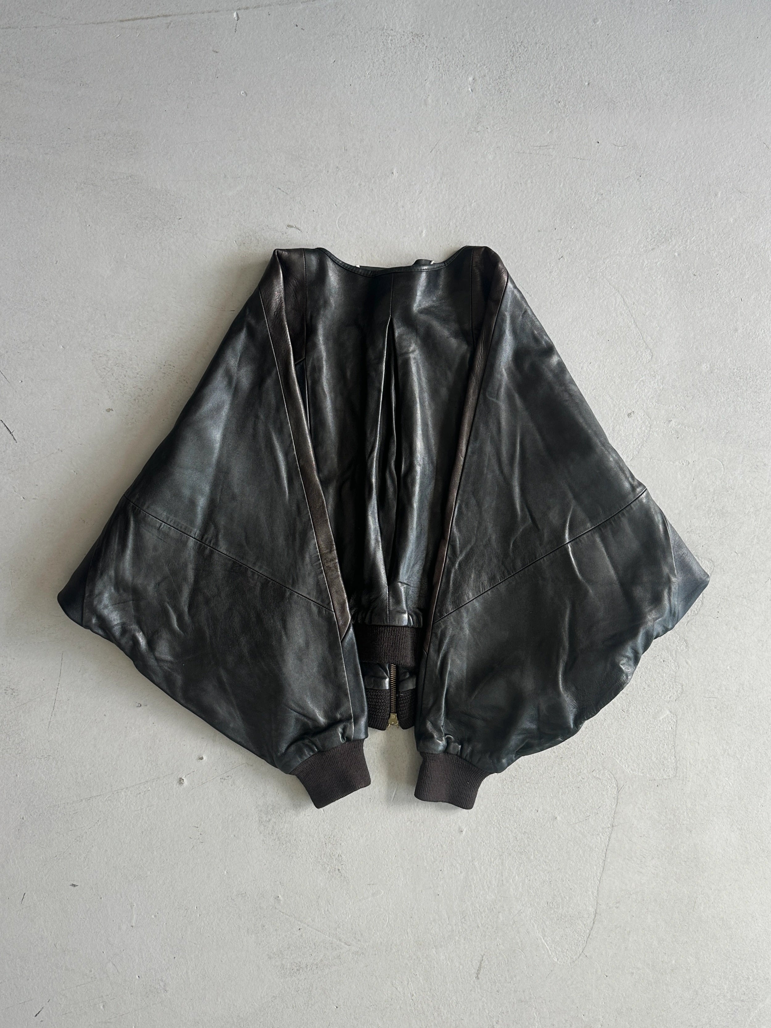 SIMONE SAUVAGE - 2000s BOXY FIT LEATHER JACKET
