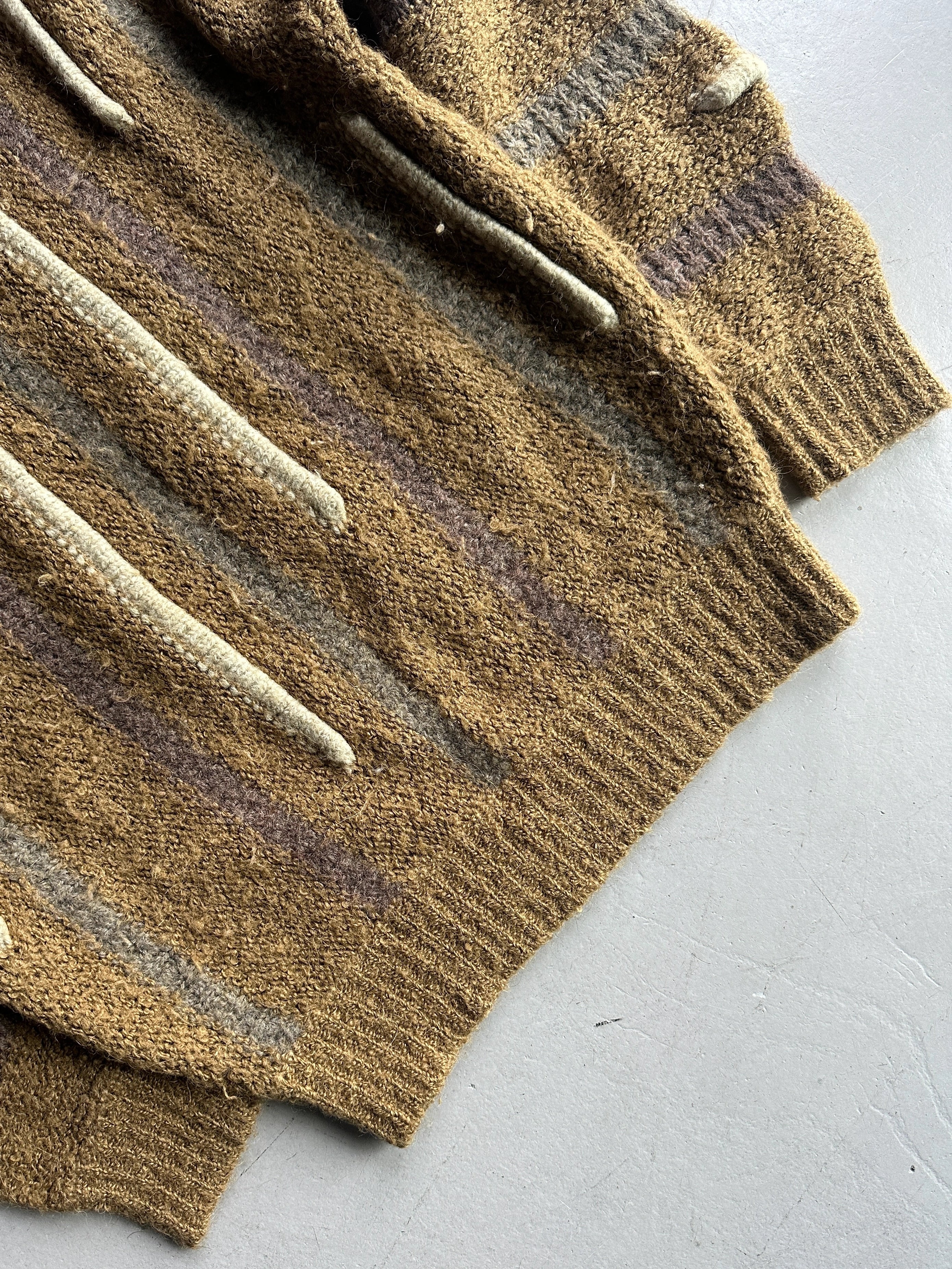 ISSEY MIYAKE - early 1980s 3D KNIT JUMPER WITH PADDED SHOULDERS