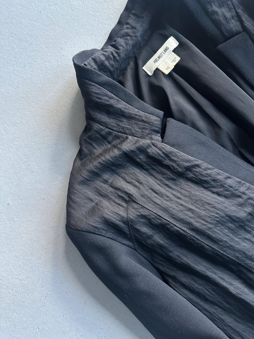 HELMUT LANG - early 2000s COLLARLESS BOXY FIT BLAZER