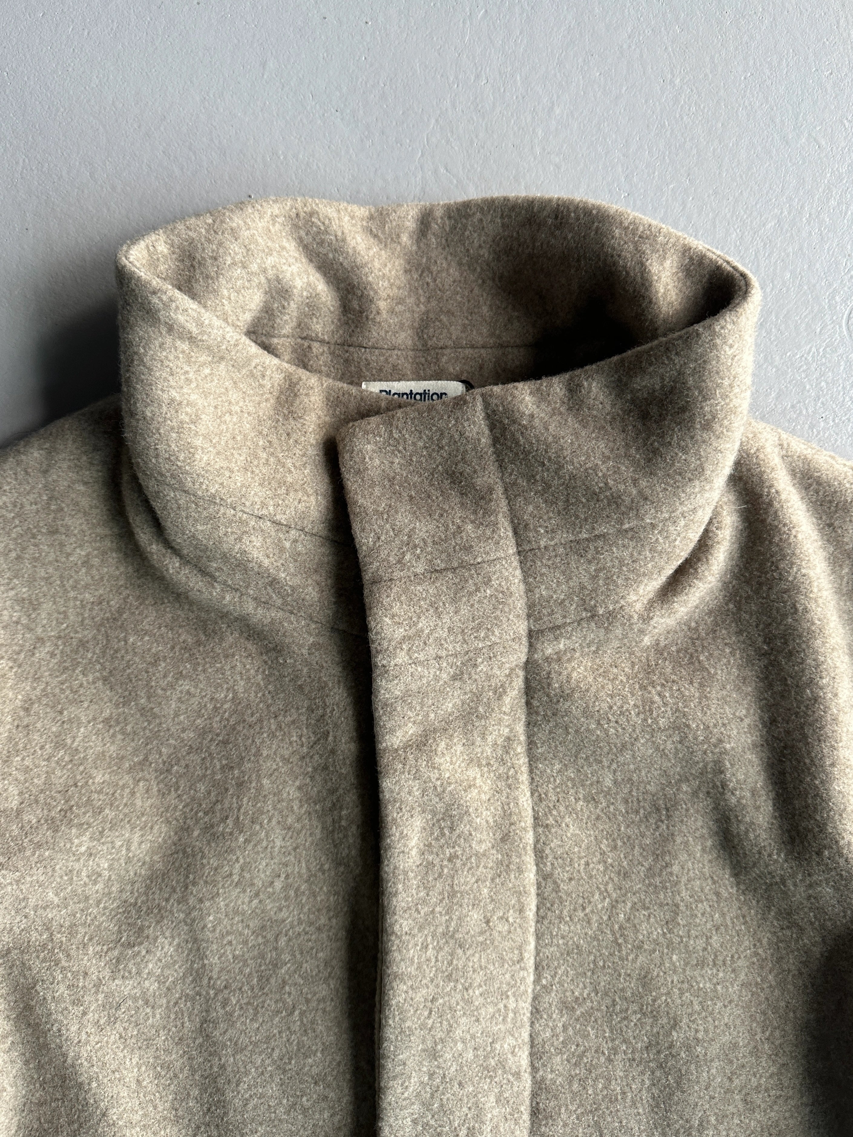 PLANTATION ISSEY MIYAKE - 1990s FUNNEL NECK WOOL COAT