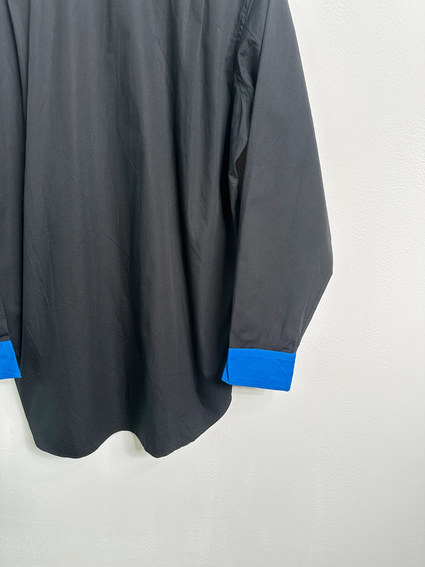 COMME DES GARÇONS - S/S 2001 LONG SLEEVE SHIRT WITH CONTRASTING FRONT PLACKET AND COLLAR