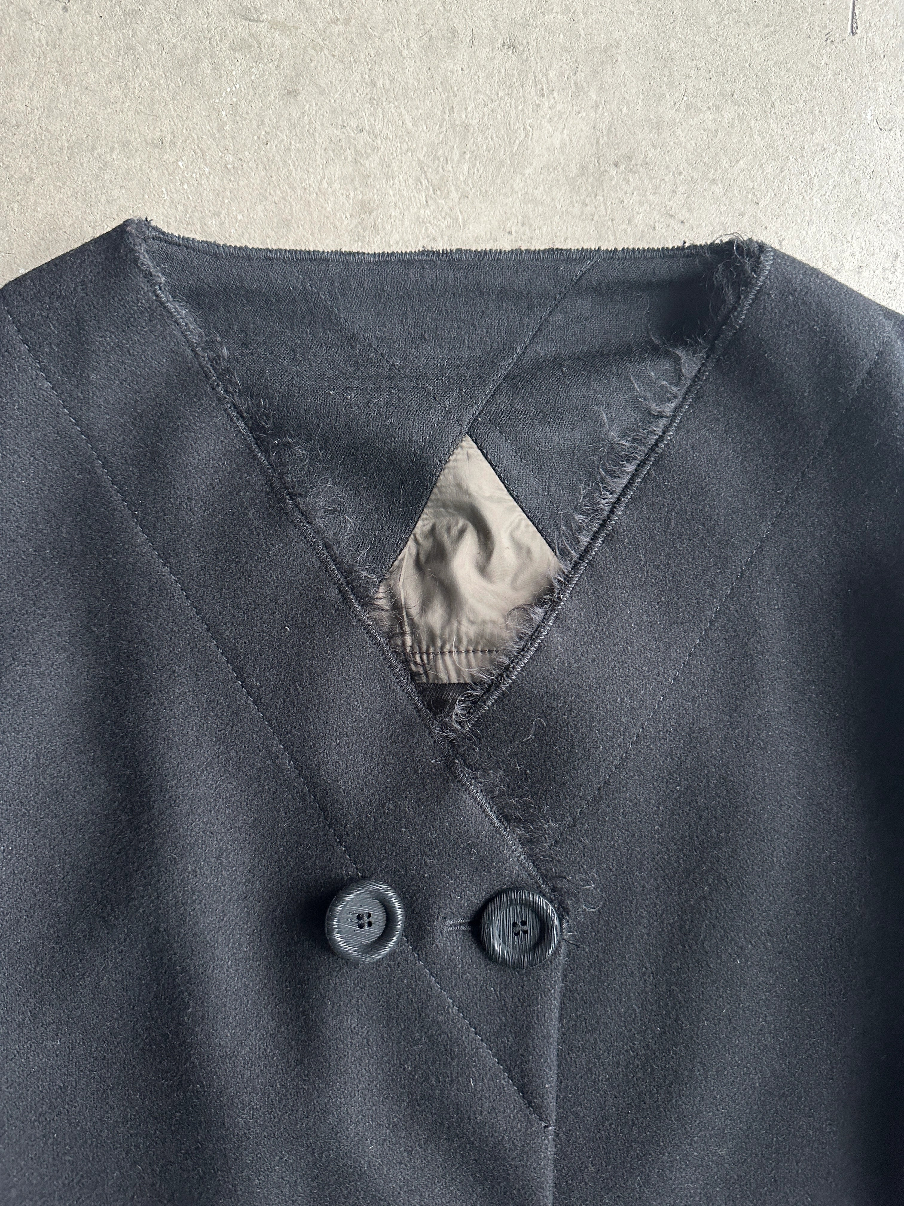 MARITHÉ + FRANÇOIS GIRBAUD - 2012 DECONSTRUCTED SLEEVE DOUBLE BREASTED COAT