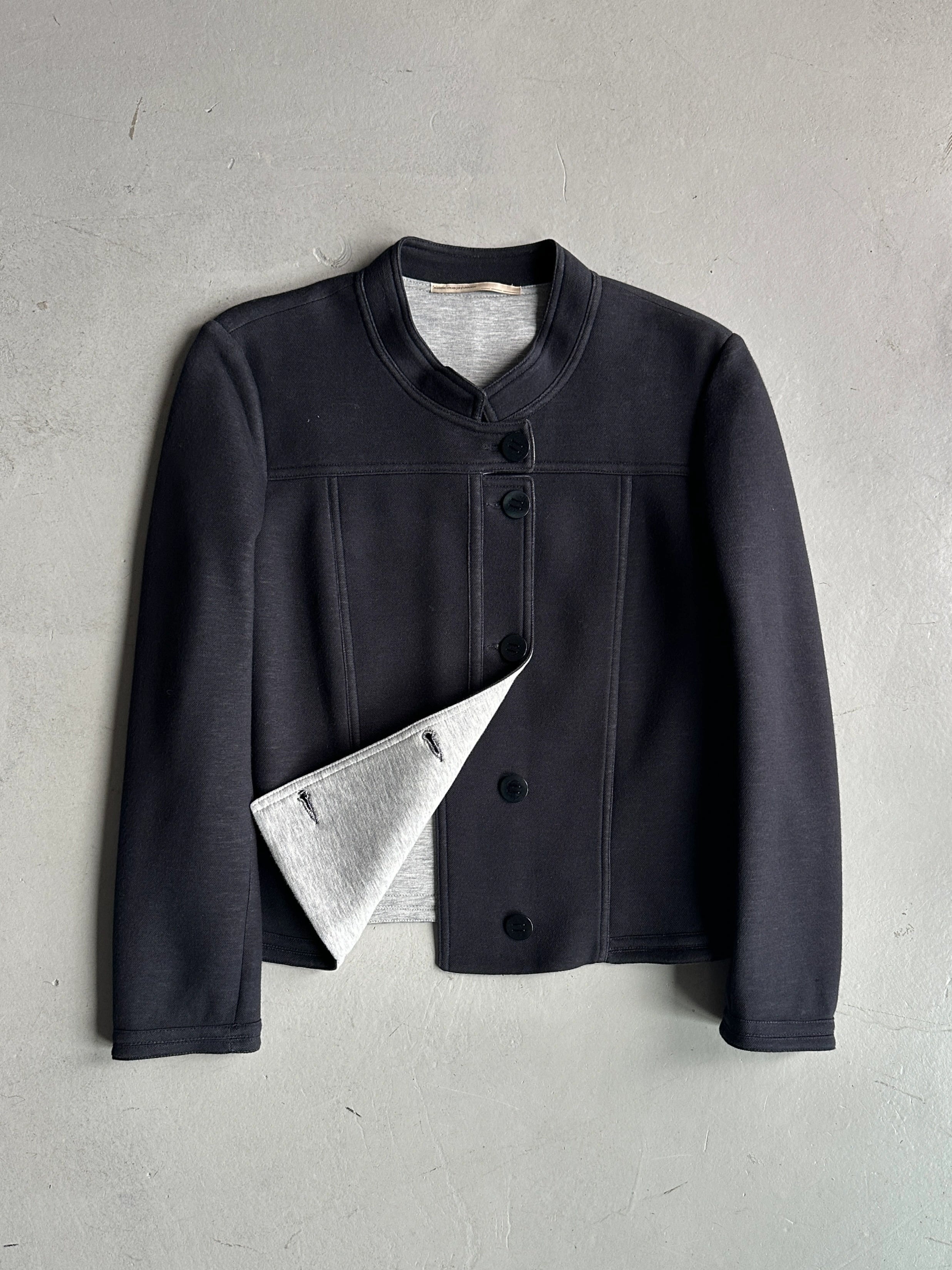 MARITHÉ + FRANÇOIS GIRBAUD - 1990s CROP FIT MANDARIN COLLAR JACKET