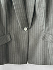 GAETANO NAVARRA - circa 2013 PINSTRIPE TAILORED BLAZER WITH DECONSTRUCTED MESH BACK