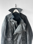 ANDREW MACKENZIE - F/W 2008 WAXED PVC LONG JACKET WITH ZIP DETAILS