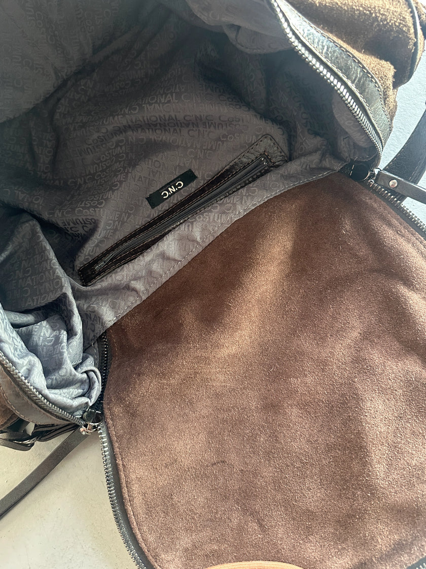 C'N'C COSTUME NATIONAL - F/W 2010 SUEDE LARGE HOBO BAG