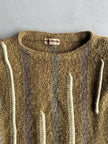 ISSEY MIYAKE - early 1980s 3D KNIT JUMPER WITH PADDED SHOULDERS