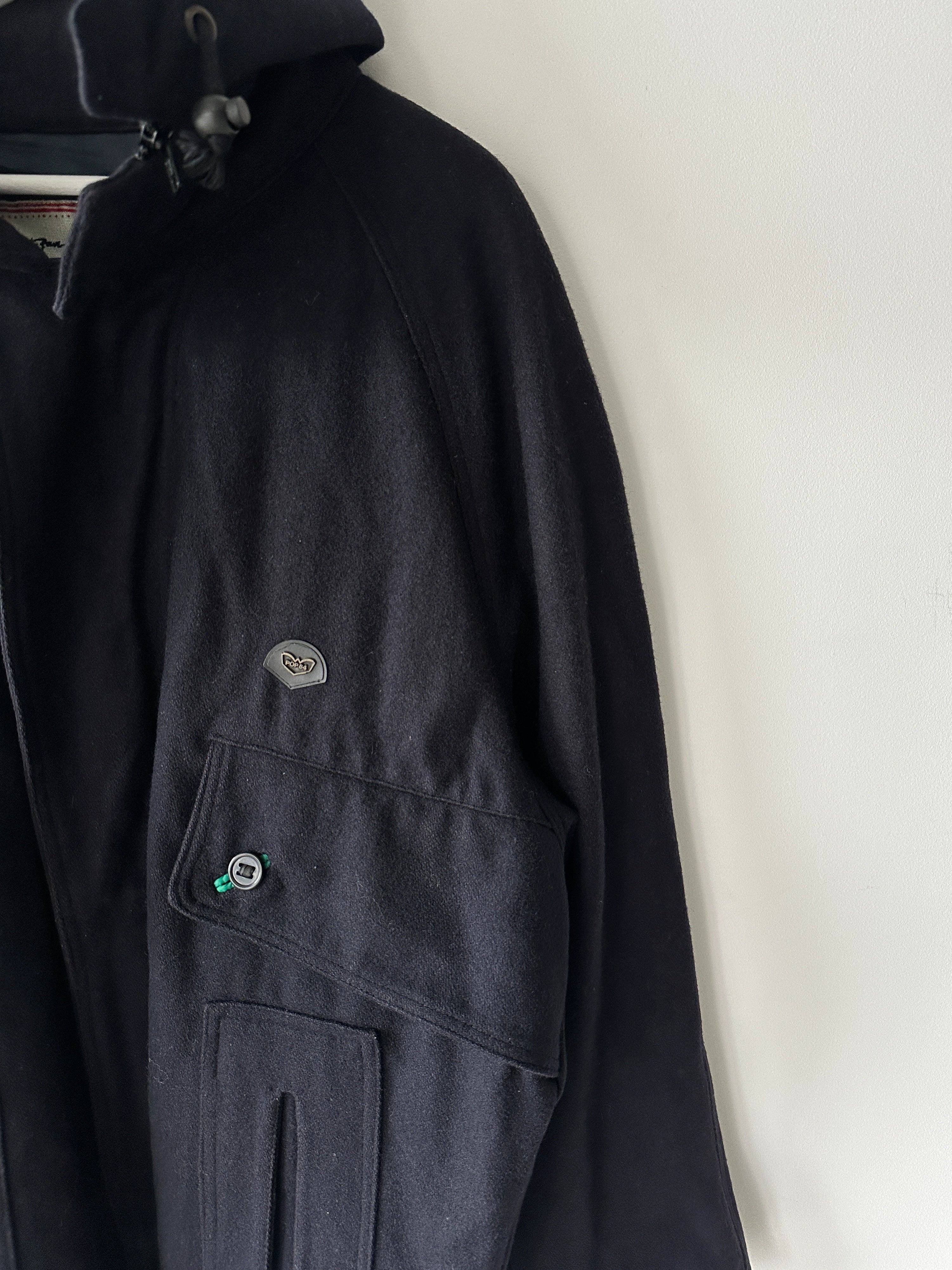 ITALIAN LABEL 1980s WOOL JACKET WITH REMOVABLE ZIPPED HOOD
