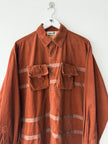 ISSEY MIYAKE HAI - 1980s CORDUROY SHIRT WITH DETACHABLE POUCH POCKETS