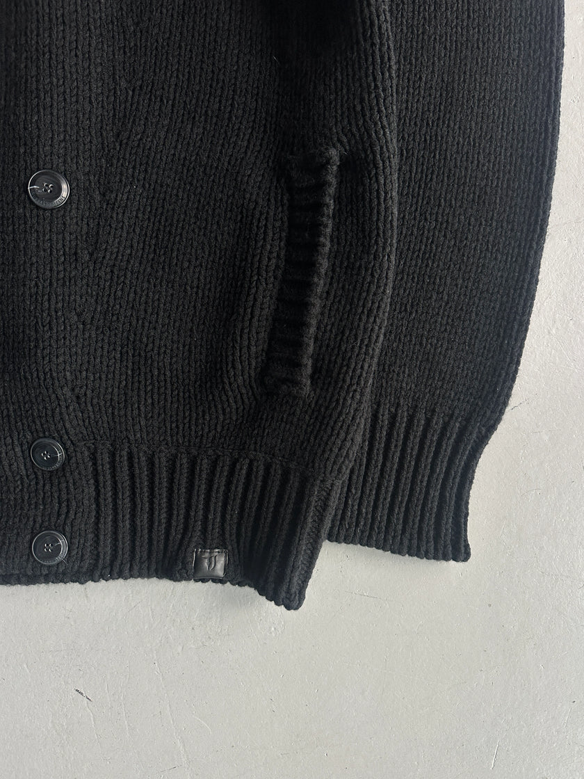 TRUSSARDI - 2000s DOUBLE BREASTED CHUNKY KNIT CARDIGAN