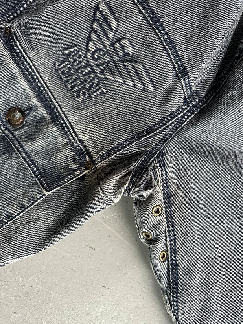 ARMANI JEANS - early 1990s WOOL LINING DENIM BOMBER JACKET
