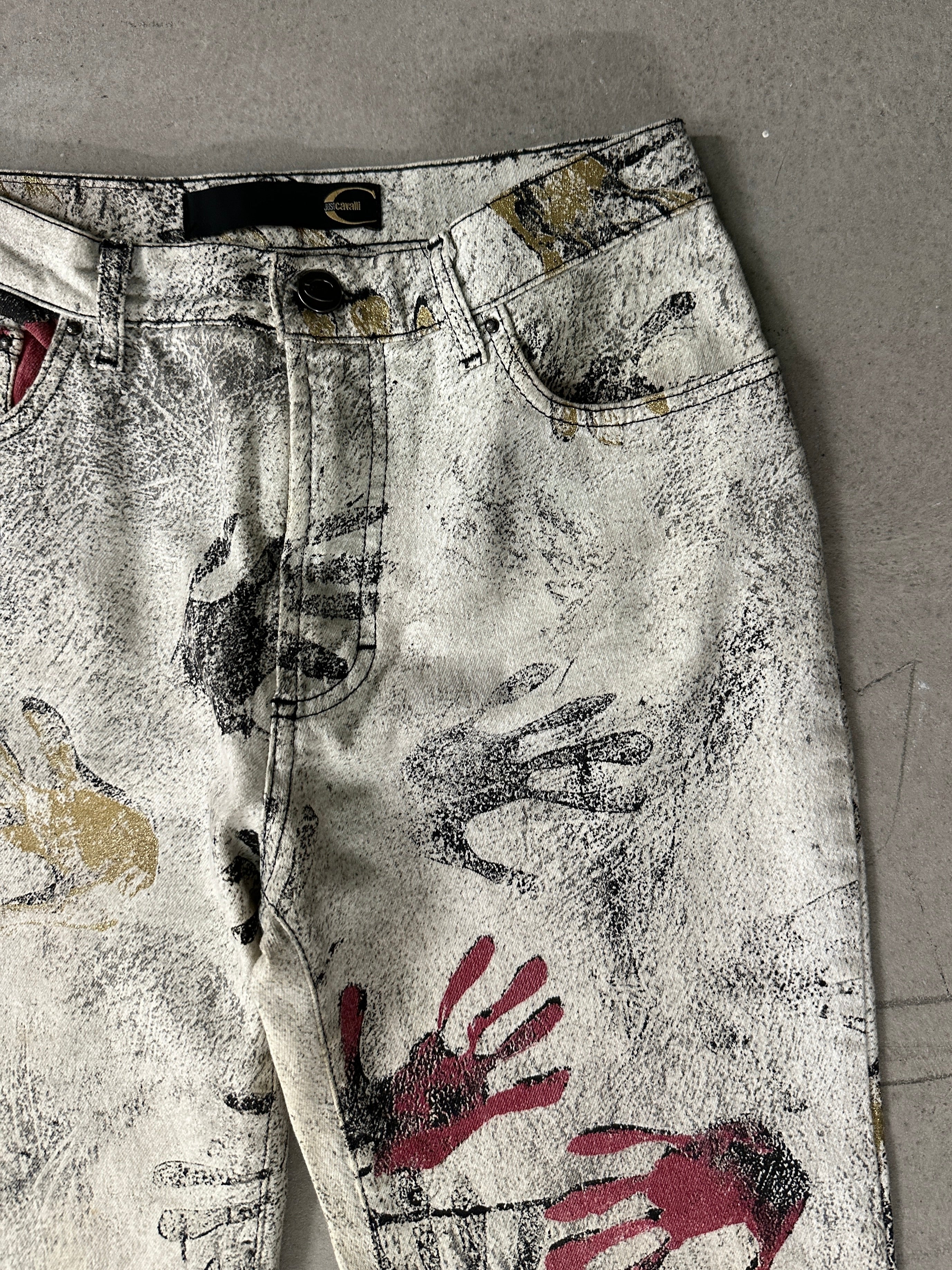 JUST CAVALLI - 2000s PRINTED JEANS