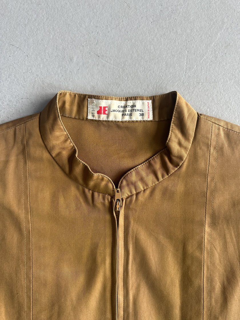 JACQUES ESTEREL - 1970s 2 in 1 ZIPPABLE VEST JACKET
