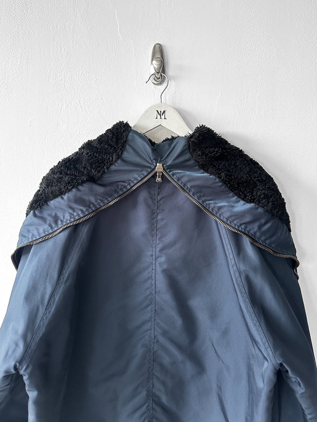 VERSACE - F/W 2003 NYLON BOMBER JACKET WITH OVERSIZED HOOD