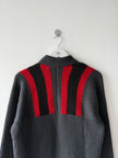 DANIELE ALESSANDRINI - 1990s CHUNKY KNIT JUMPER WITH ASYMMETRIC SIDE ZIP RUNNING FROM TOP TO BOTTOM
