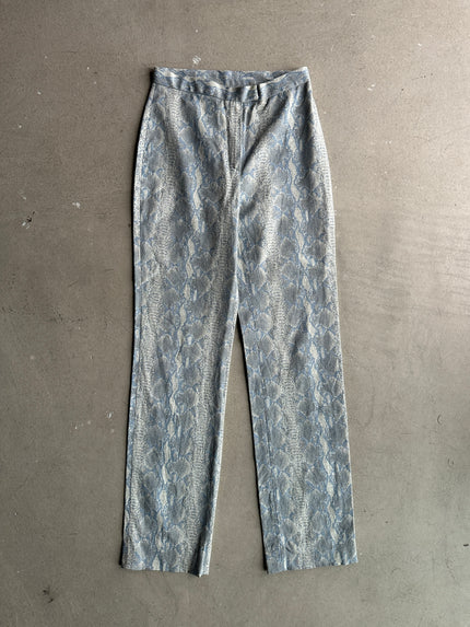 1990s SNAKE PRINT HIGH WAIST STRAIGHT FIT TROUSERS