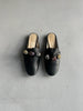 CHRISTOPHER KANE - S/S 2017 LEATHER SLIP ON MULES WITH OVERSIZED CRYSTALS