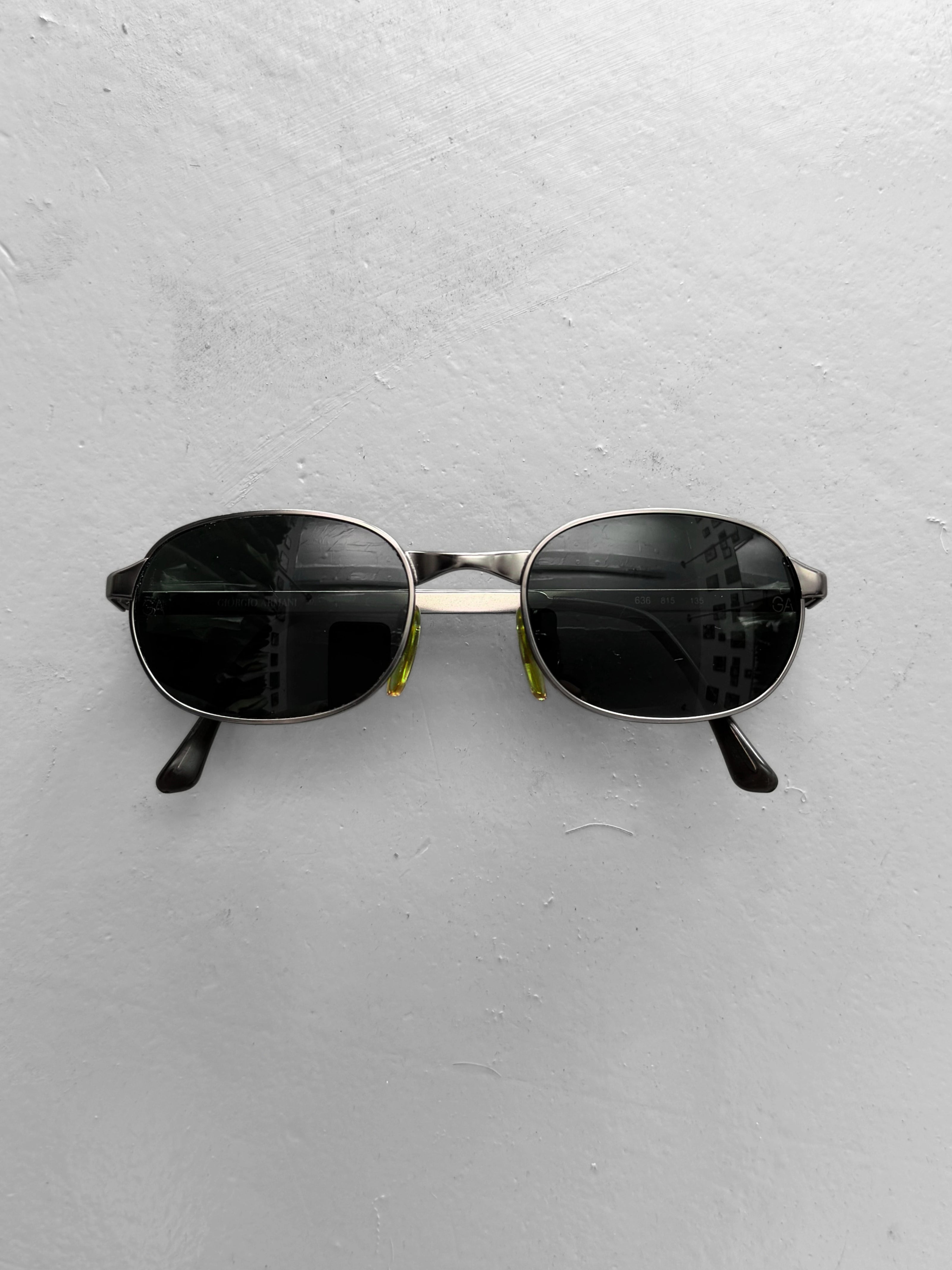 GIORGIO ARMANI -  1990s OVAL SUNGLASSES WITH METAL FRAME