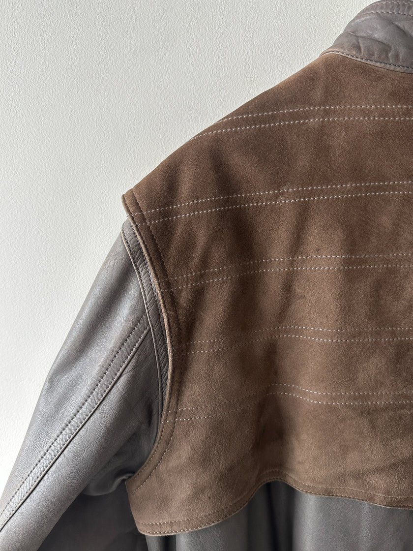 SPANISH LABEL 1980s PANELED LEATHER JACKET