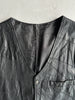 1990s STITCHED PANELING LEATHER VEST