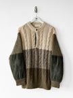 ICEBERG BY J.C. DE CASTELBAJAC - 1980s COLOR BLOCK PANELLED KNIT JUMPER WITH CORDUROY PANELS