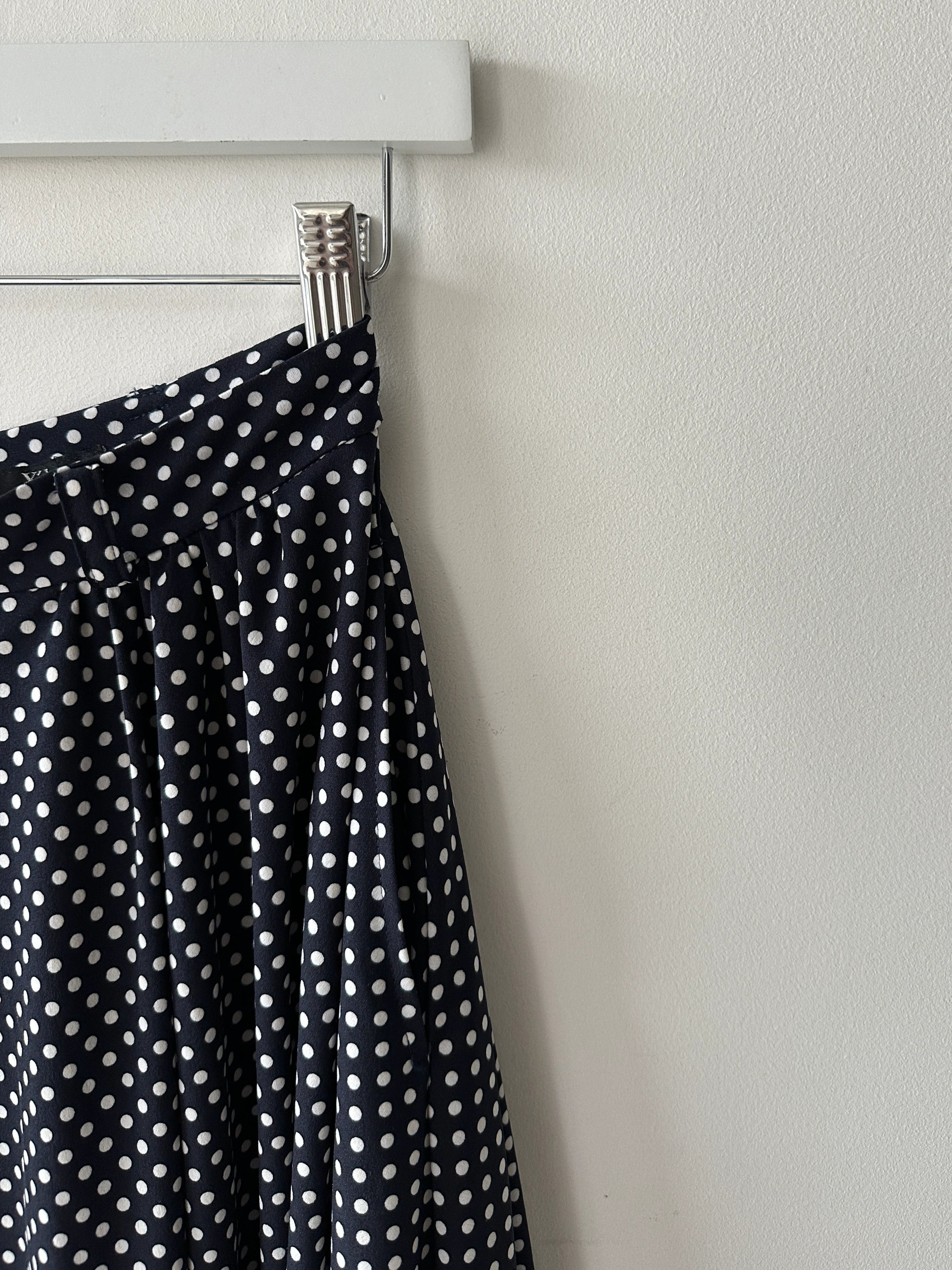 YOHJI YAMAMOTO -  S/S 1996 POLKA DOT FLARED MIDI SKIRT