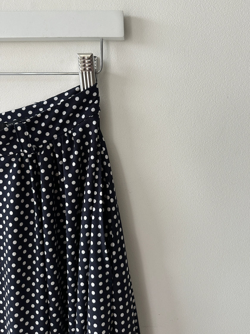 YOHJI YAMAMOTO -  S/S 1996 POLKA DOT FLARED MIDI SKIRT