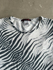 ROBERTO CAVALLI- 2000s ZEBRA PRINT LONG SLEEVE TOP