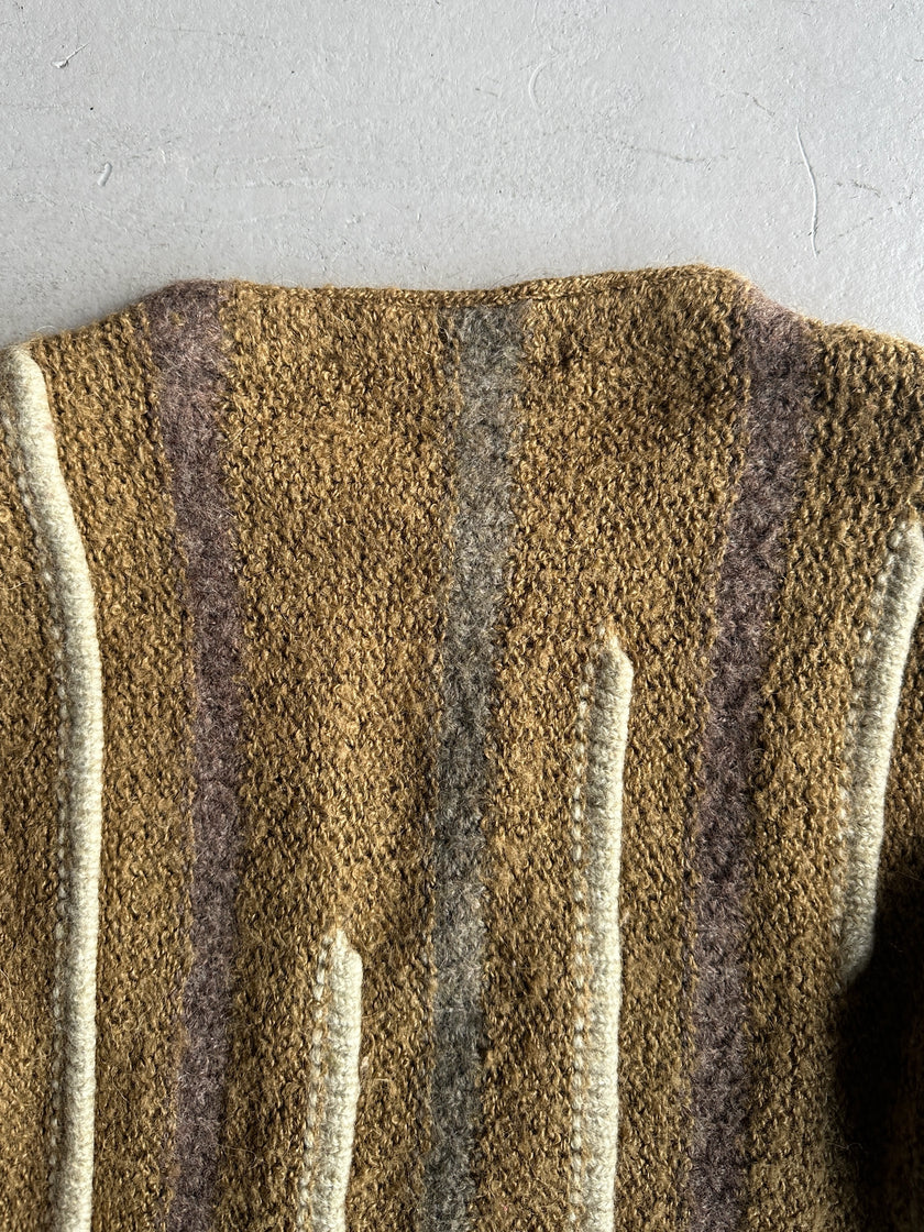 ISSEY MIYAKE - early 1980s 3D KNIT JUMPER WITH PADDED SHOULDERS