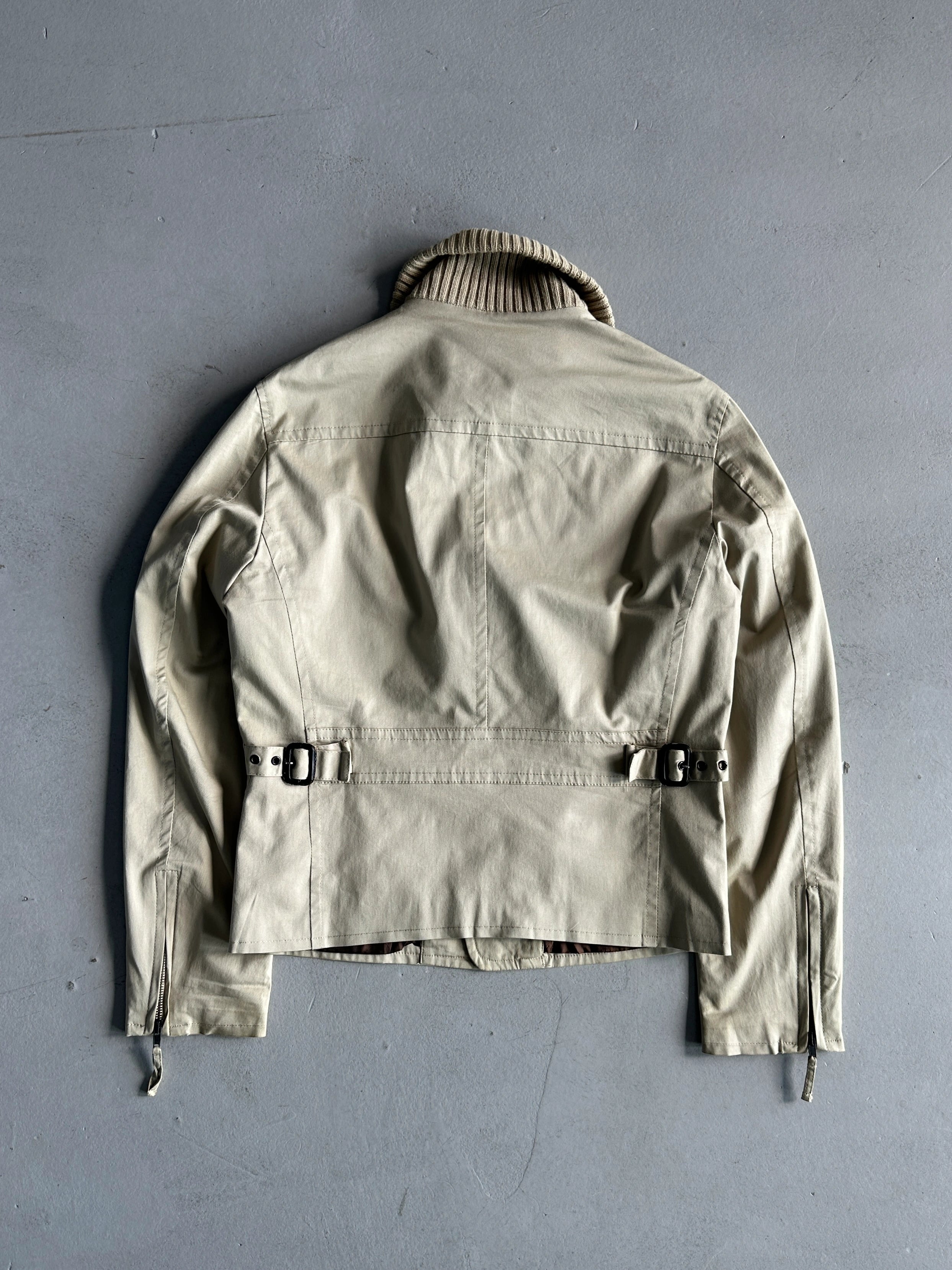 DANIELE ALESSANDRINI - 1990s BOMBER JACKET WITH RIBBED KNIT COLLAR