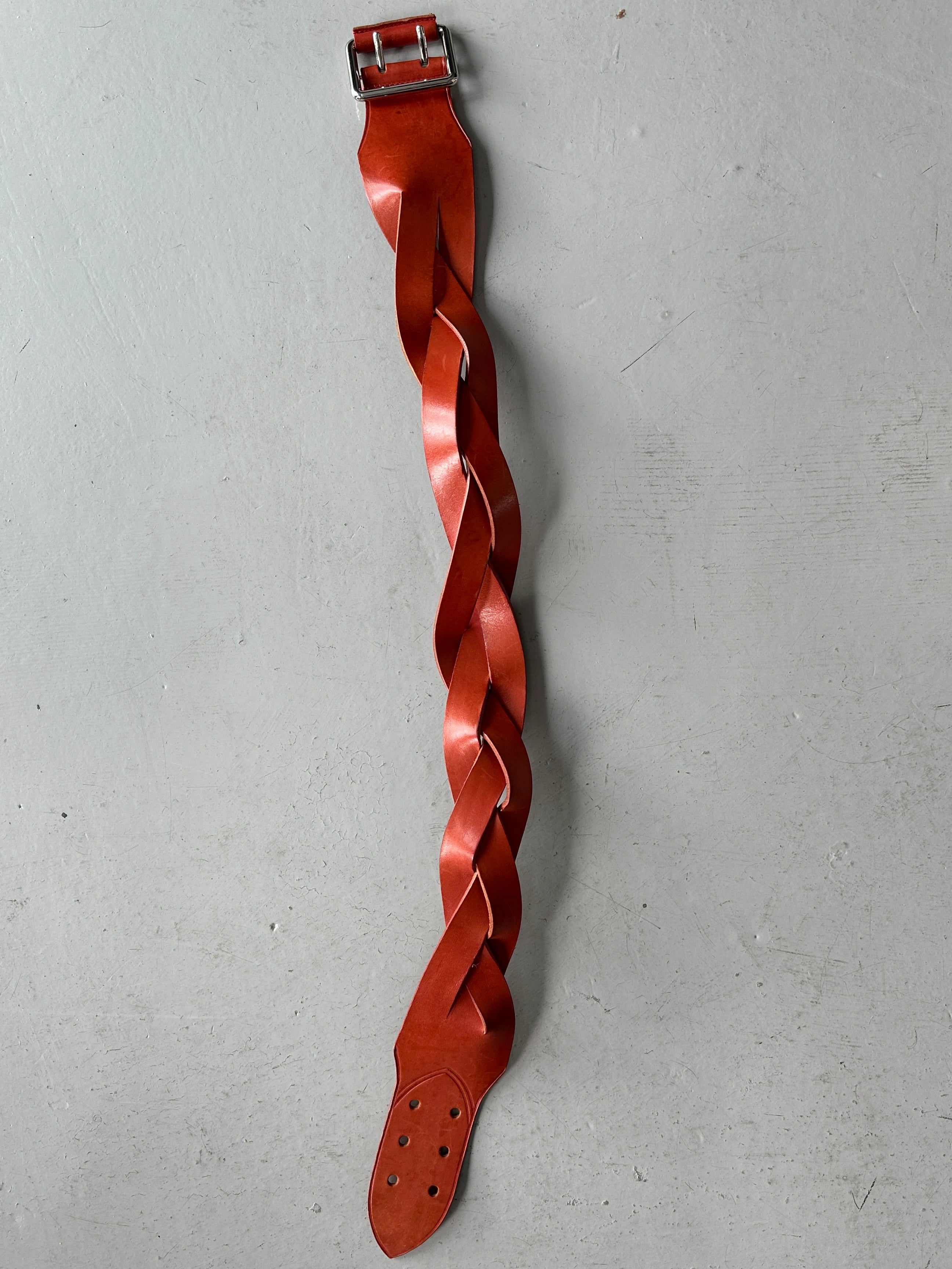 BALENCIAGA - late 2000s BRAIDED LEATHER BELT