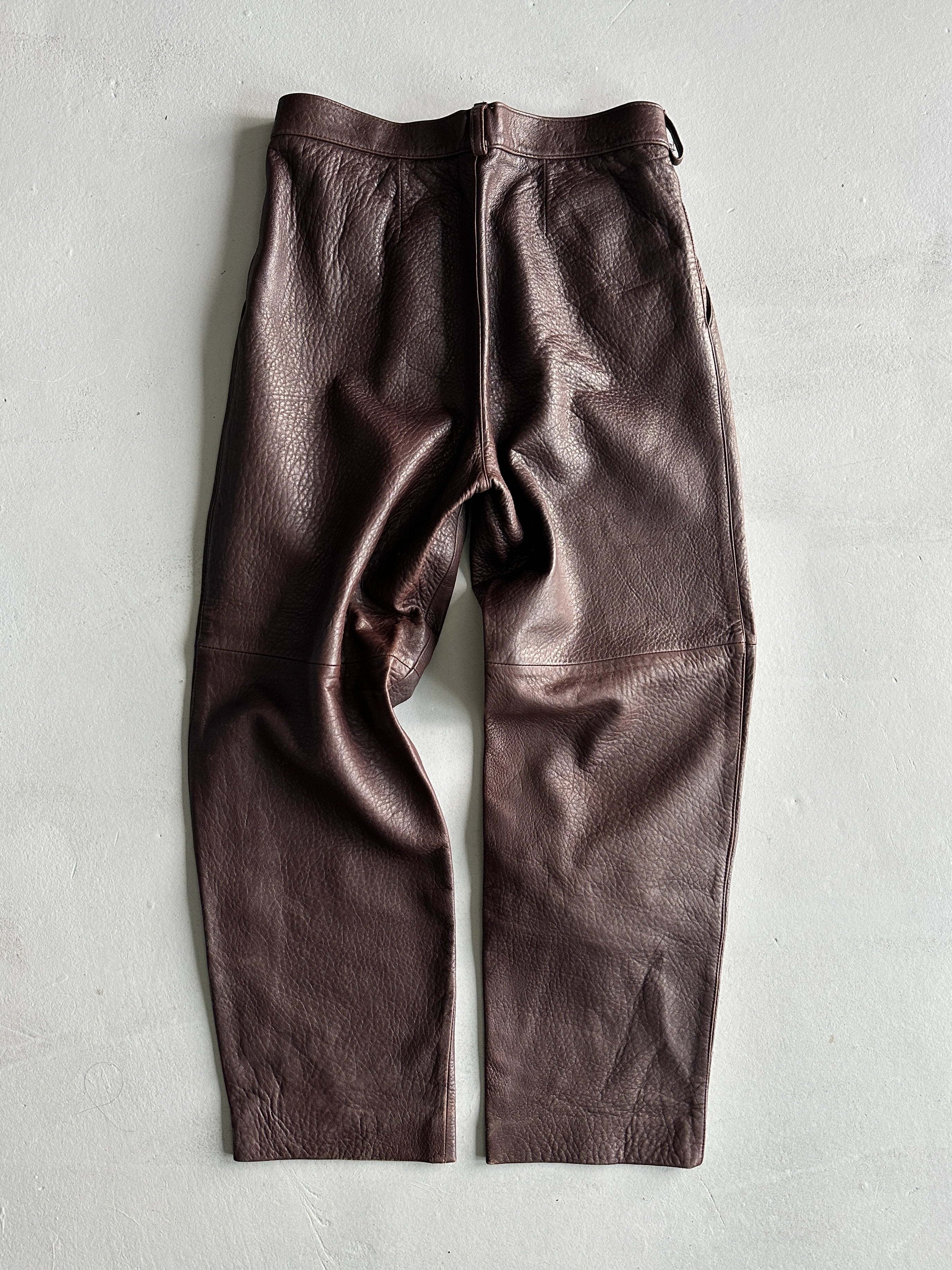 1990s BALLOON FIT LEATHER TROUSERS