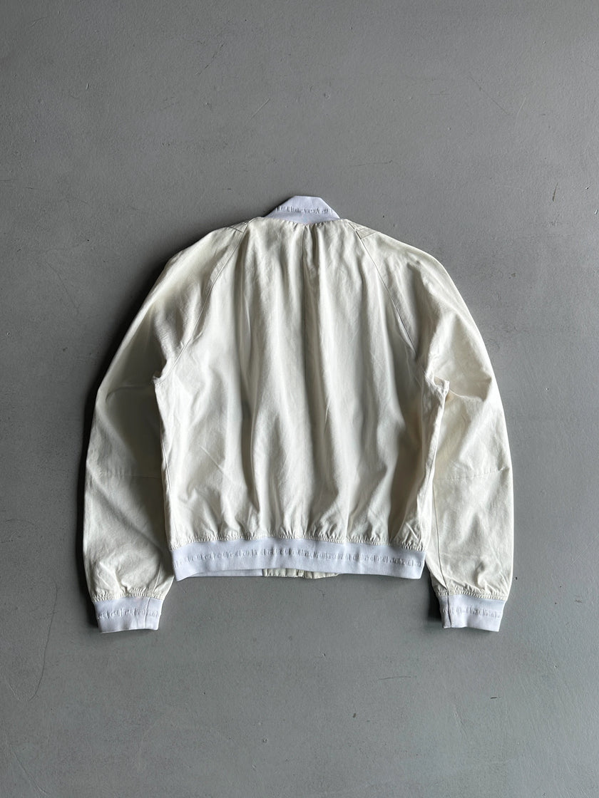 VERSACE - 1990s BOMBER JACKET WITH LEATHER PIPING