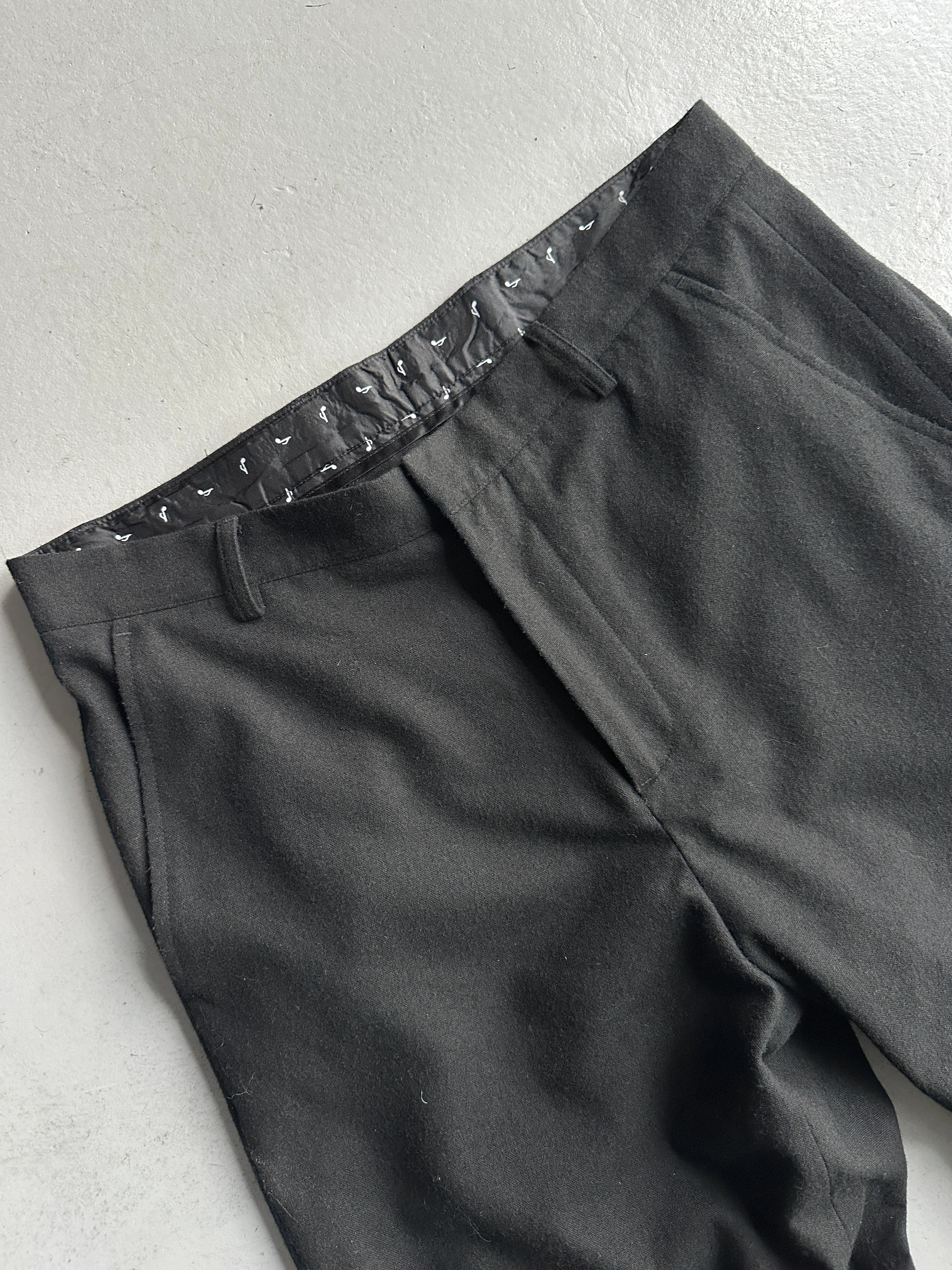 DANIELE ALESSANDRINI - early 2000s LAYERED BERMUDA CROPPED TROUSERS