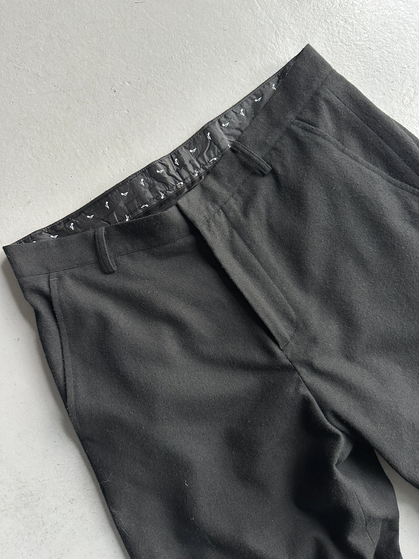 DANIELE ALESSANDRINI - early 2000s LAYERED BERMUDA CROPPED TROUSERS