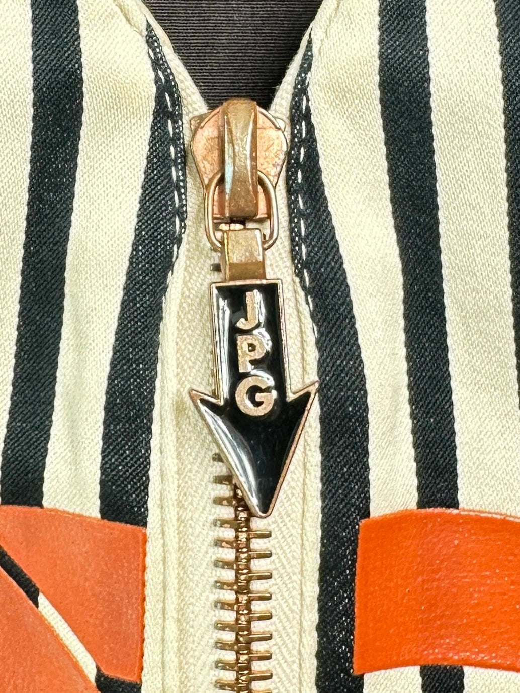 JEAN PAUL GAULTIER - 1990s STRIPED VEST ZIPPED GILET