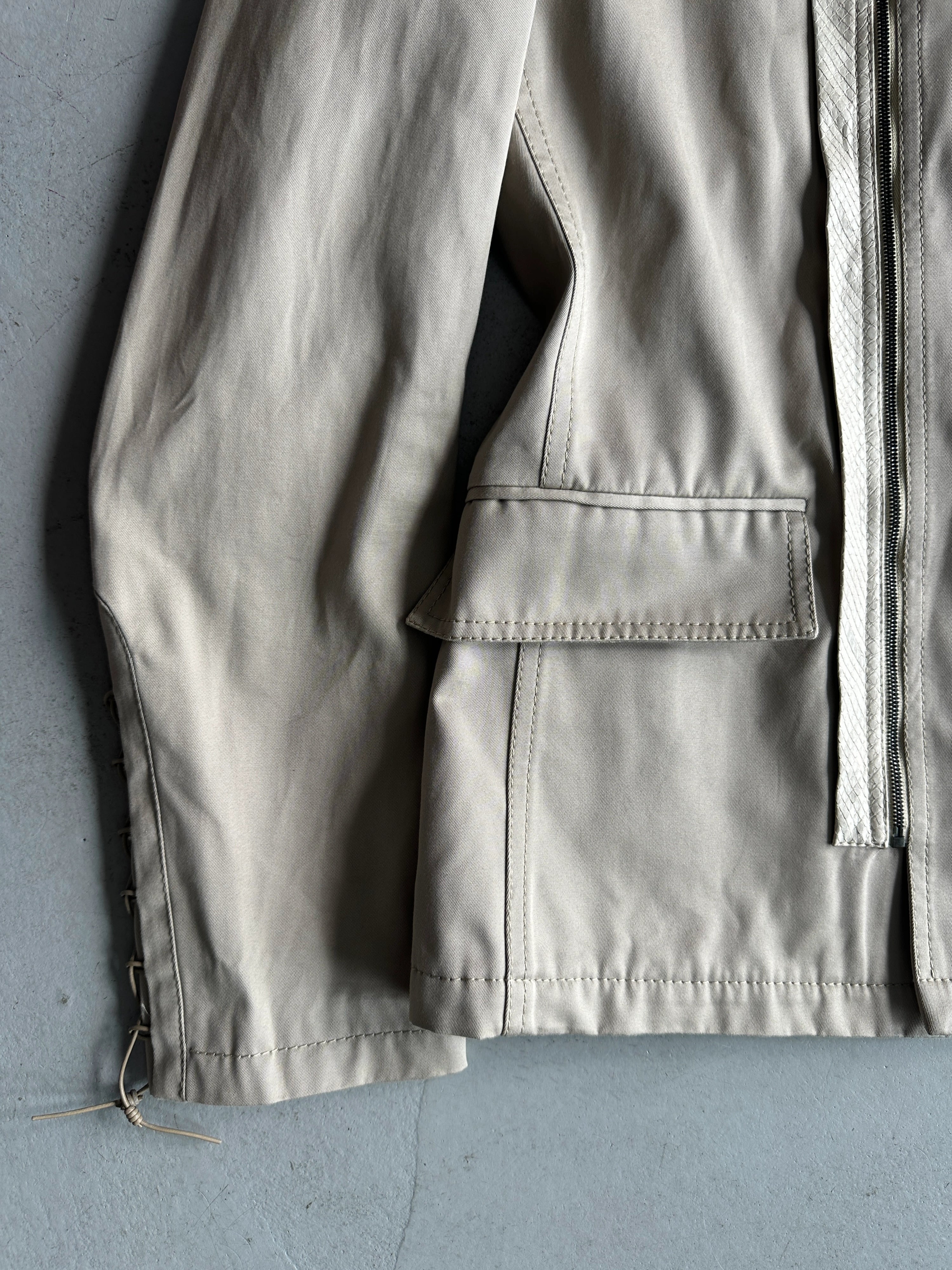 ROBERTO CAVALLI - 2000s BIKER JACKET WITH LACE UP DETAIL AT CUFF
