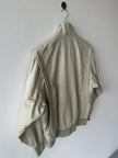 NO LABEL 1980s BOMBER JACKET WITH PLEATED FRONT DETAILS
