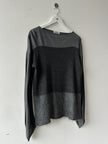 VALENTINO - 1990s PANELED TOP WITH CURVED SLEEVE