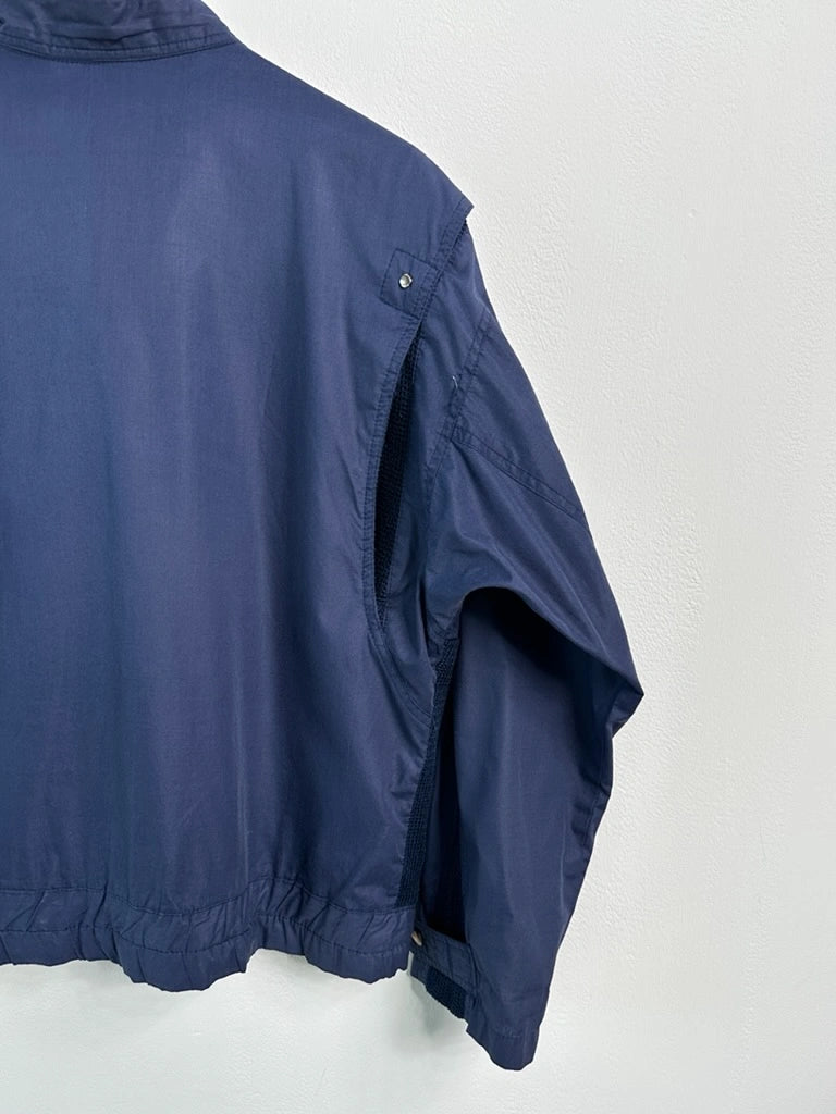 1980s BOMBER JACKET WITH CROCHET PANEL INSERTS