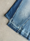 2000s LOW WAIST FLARED MAXI DENIM SKIRT