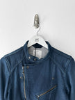 TAVERNITI - early 2000s DENIM BIKER JACKET