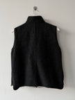 ARMANI JEANS - 1990s FUZZY HAIR ZIPPED VEST GILET