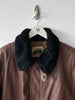 ICEBERG - 1980s LEATHER BOMBER JACKET WITH SHEARLING COLLAR