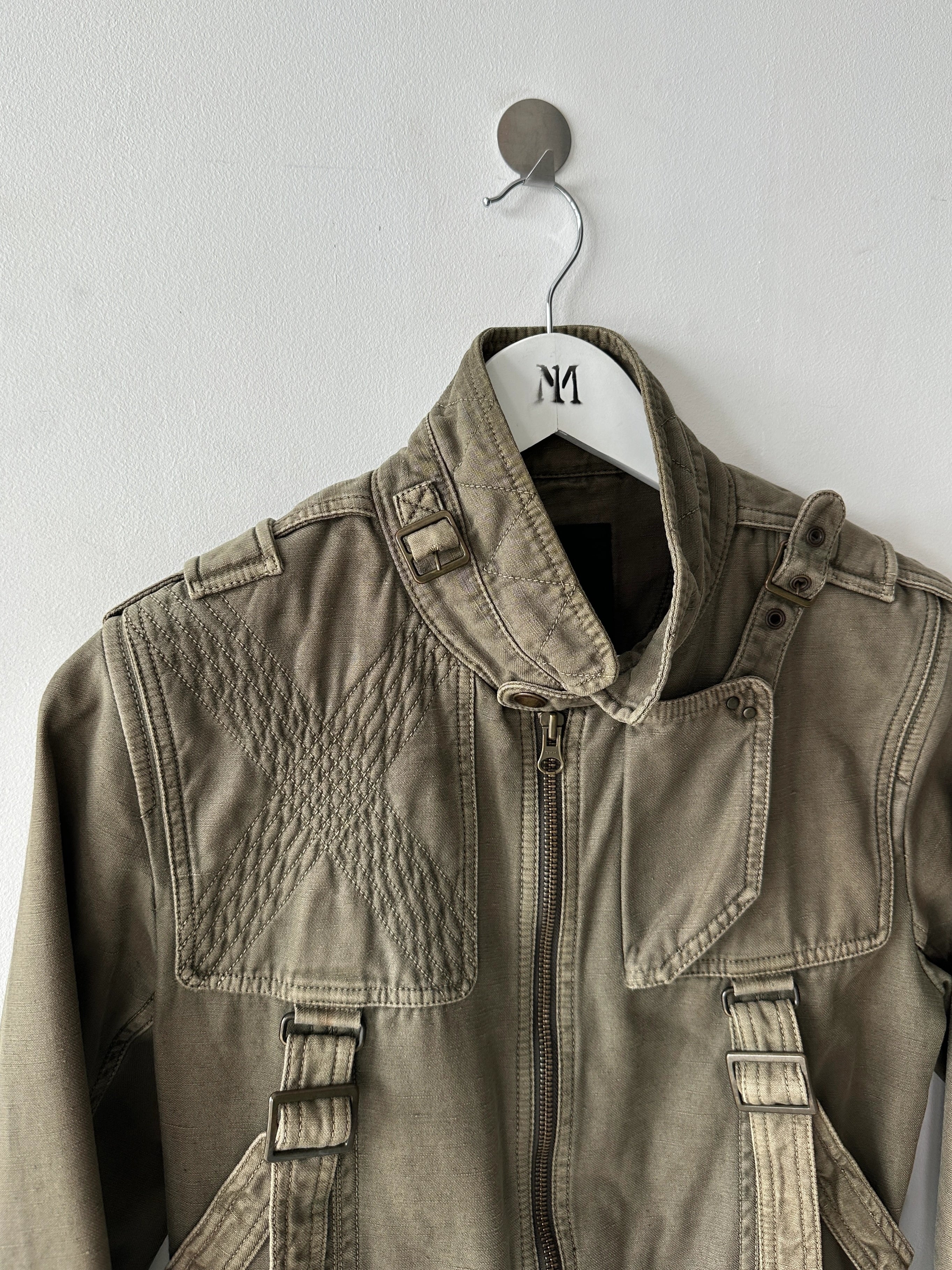 HALB BY KIMINORI MORISHITA  - 2000s STRAIGHT FIT JACKET WITH BONDAGE DETAILS
