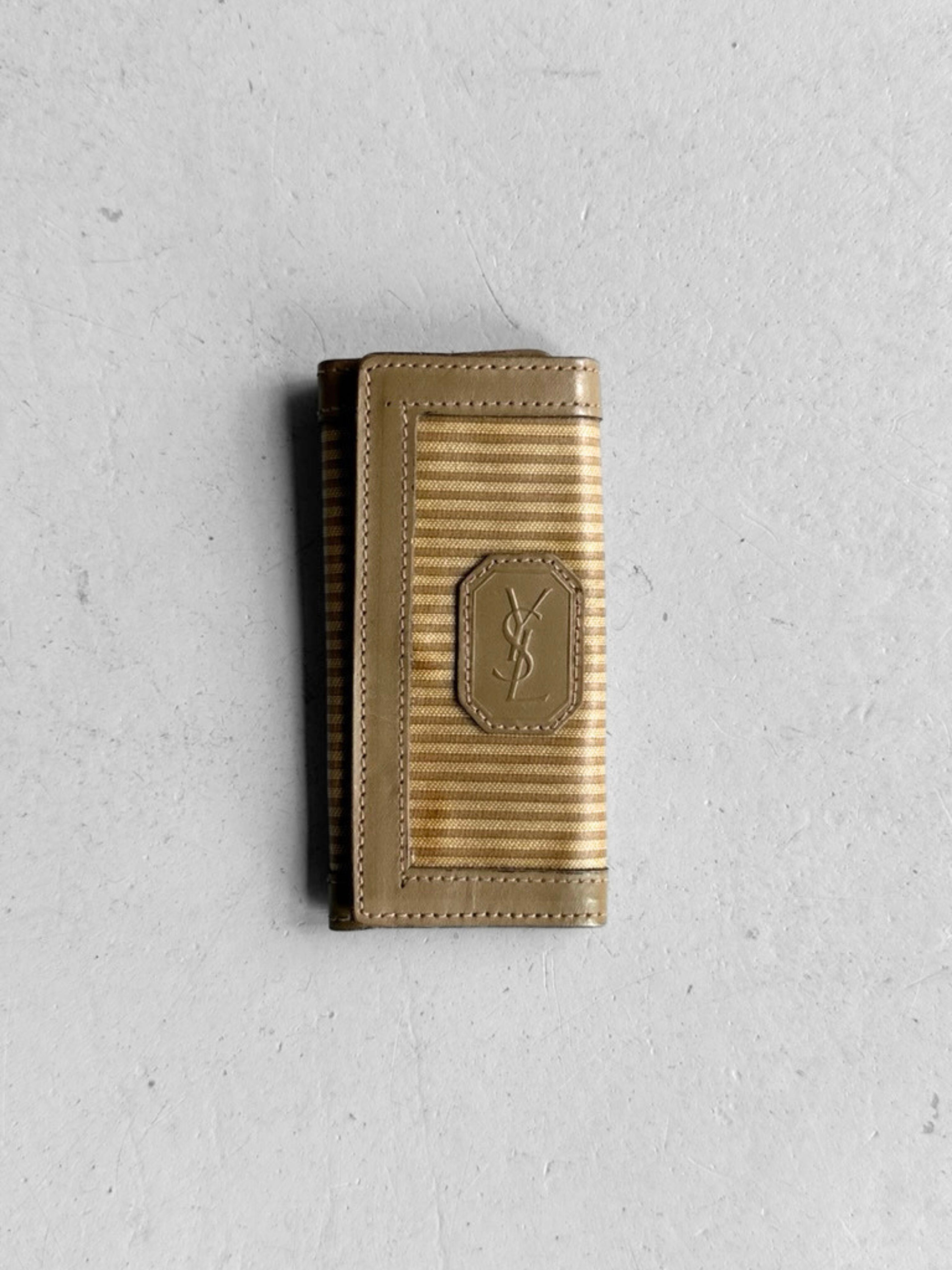 YVES SAINT LAURENT - 1980s LEATHER KEY HOLDER