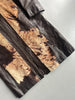 ANNA BIAGINI - 1990s CALF HAIR LEATHER LONG JACKET