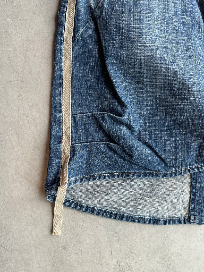 2000s ASYMMETRICAL DENIM SKIRT