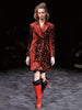 PRADA - F/W 2009 DEVORE VELVET KNEE LENGTH SKIRT